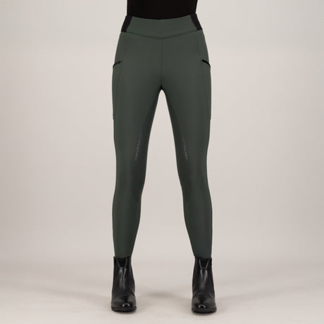 HV Polo Estrelle Full Grip Riding Tights #colour_duck-green
