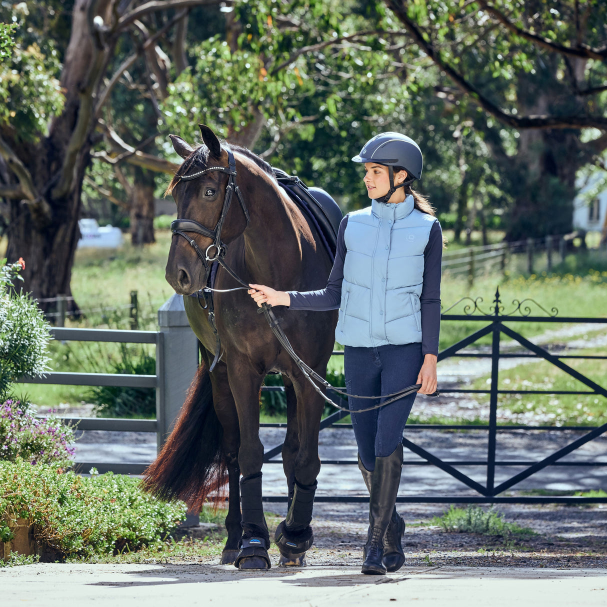 Dublin Ladies Puffer Body Warmer #colour_blue-fog