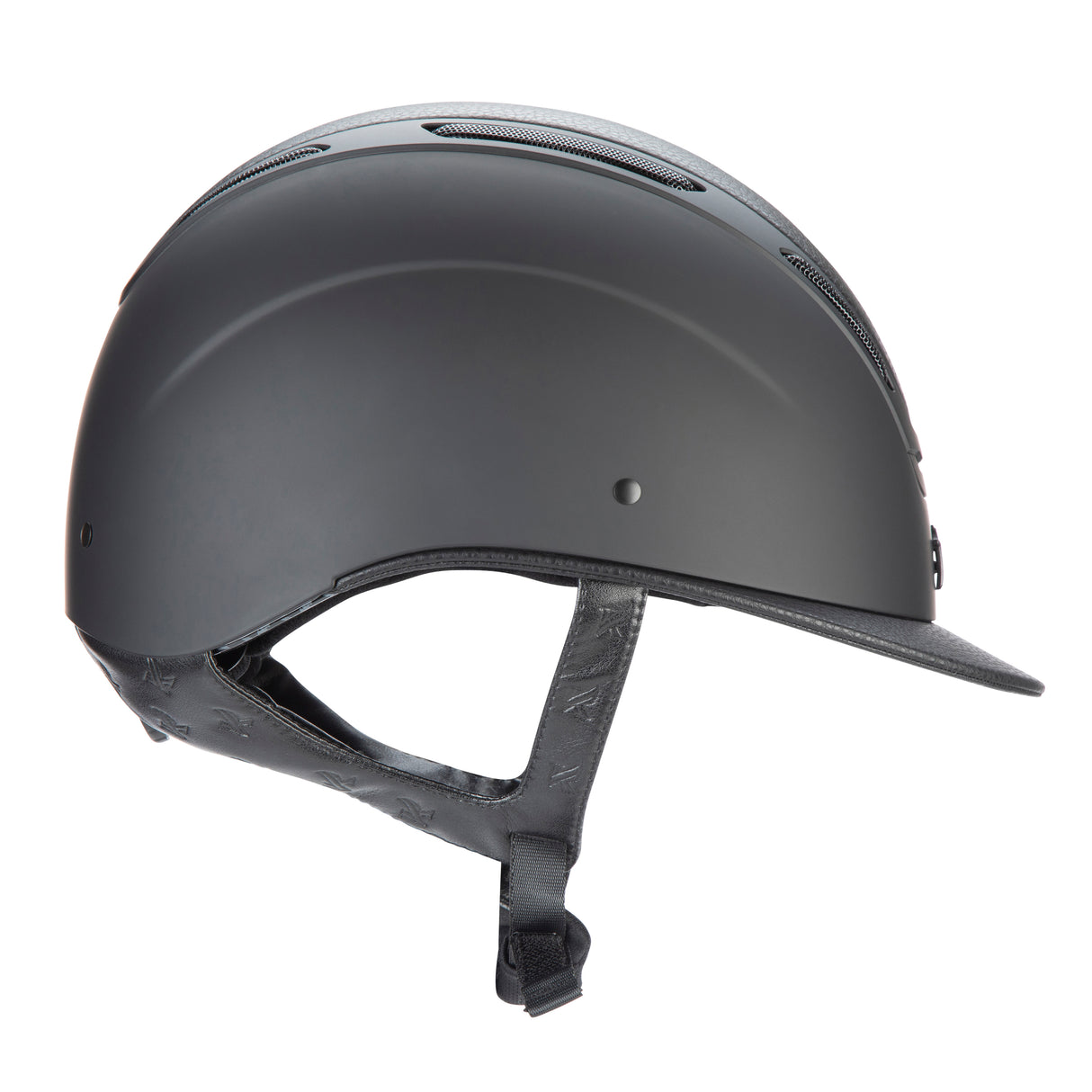 Shires Karben Amity Leather Riding Hat #colour_black