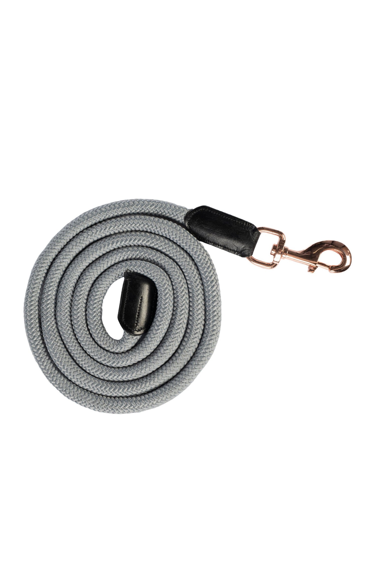 HKM Rosegold Glamour Style Lead Rope With Snap Hook #colour_grey-rose-gold