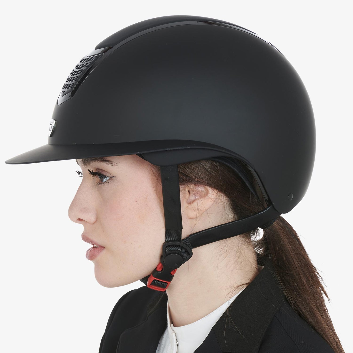 Equestro Ultra-Light Helmet In Resistant Matte Plastic #colour_black