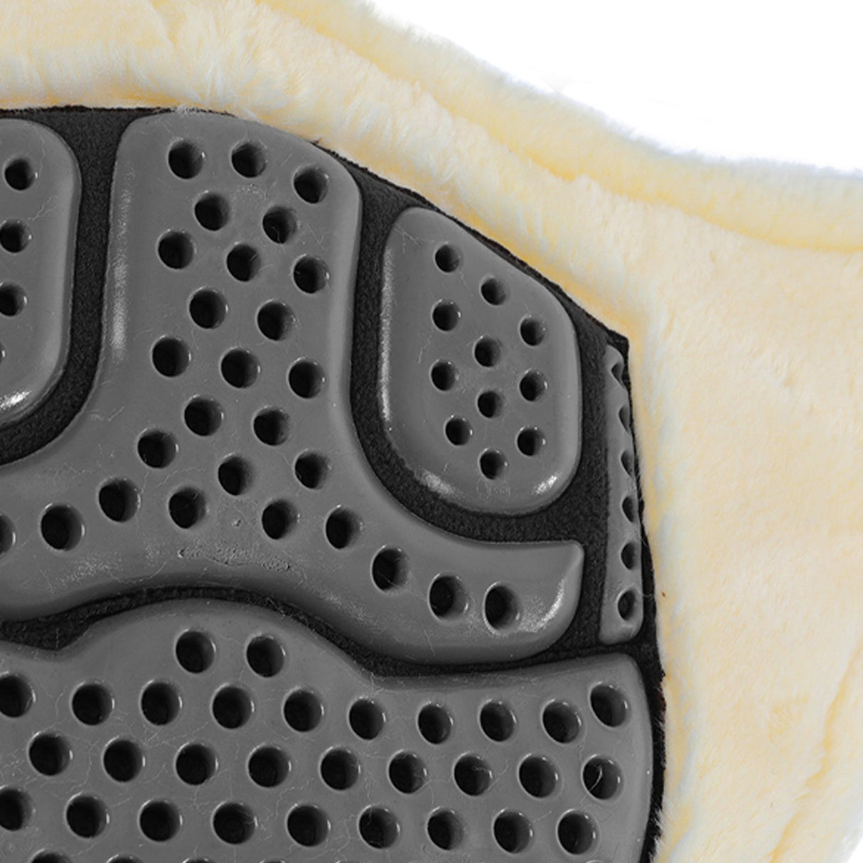 Acavallo Jumping Stud Guard Girth Classic Gel Pvc Detachable Faux Sheepskin #colour_black