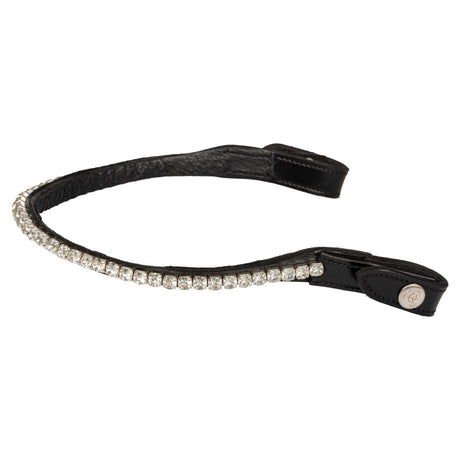 Acavallo Browband Calfskin & Round Crystals #colour_black-transparent