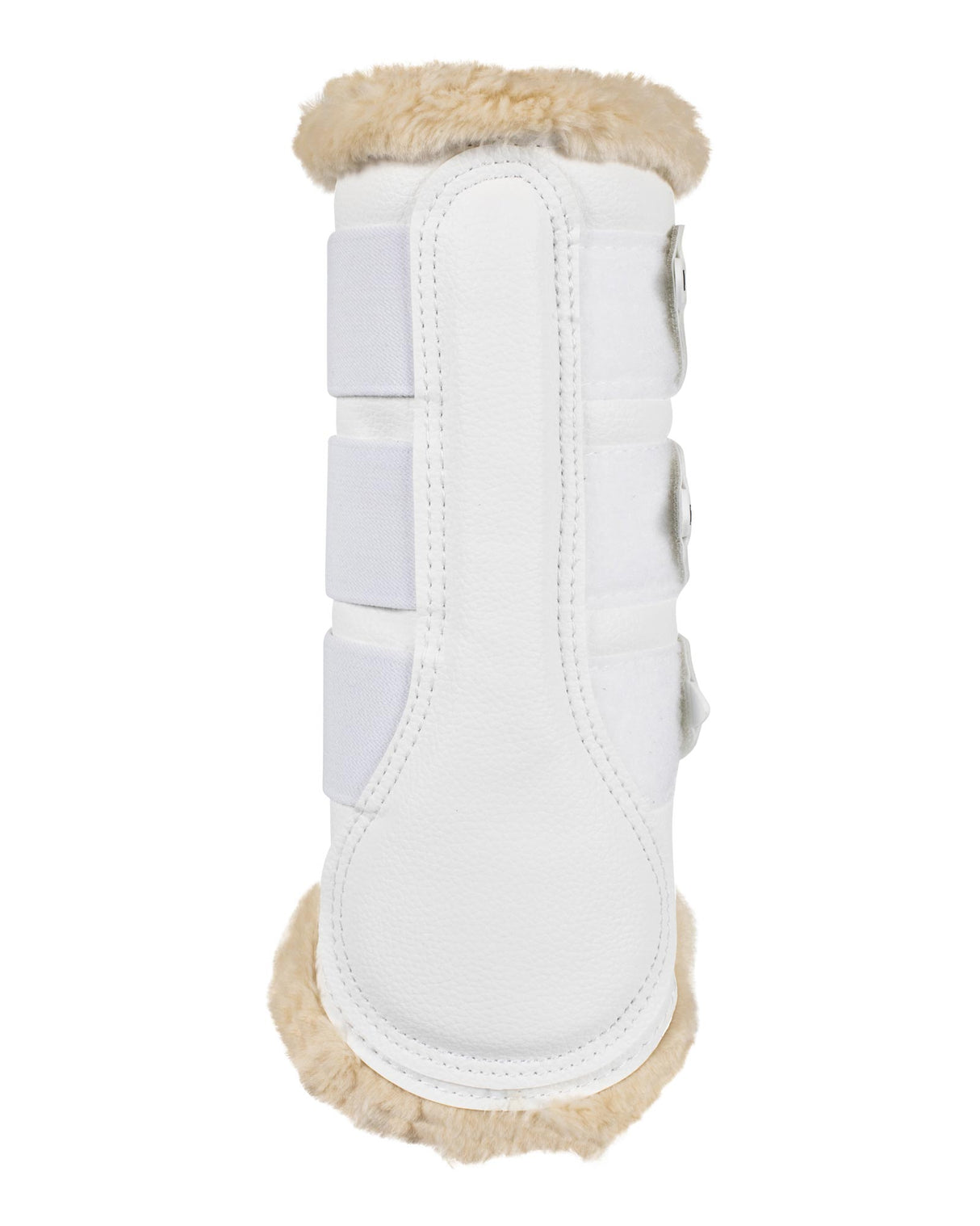 Acavallo Hind Brushing Boots Faux Leather & Faux Sheepskin #colour_white