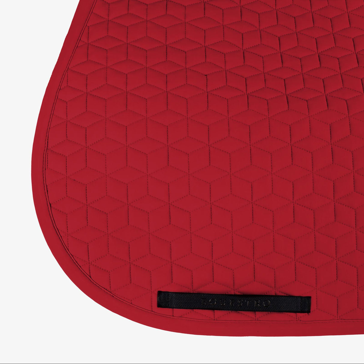 Equestro Jumping Saddle Pad Cube Quilting #colour_burgundy