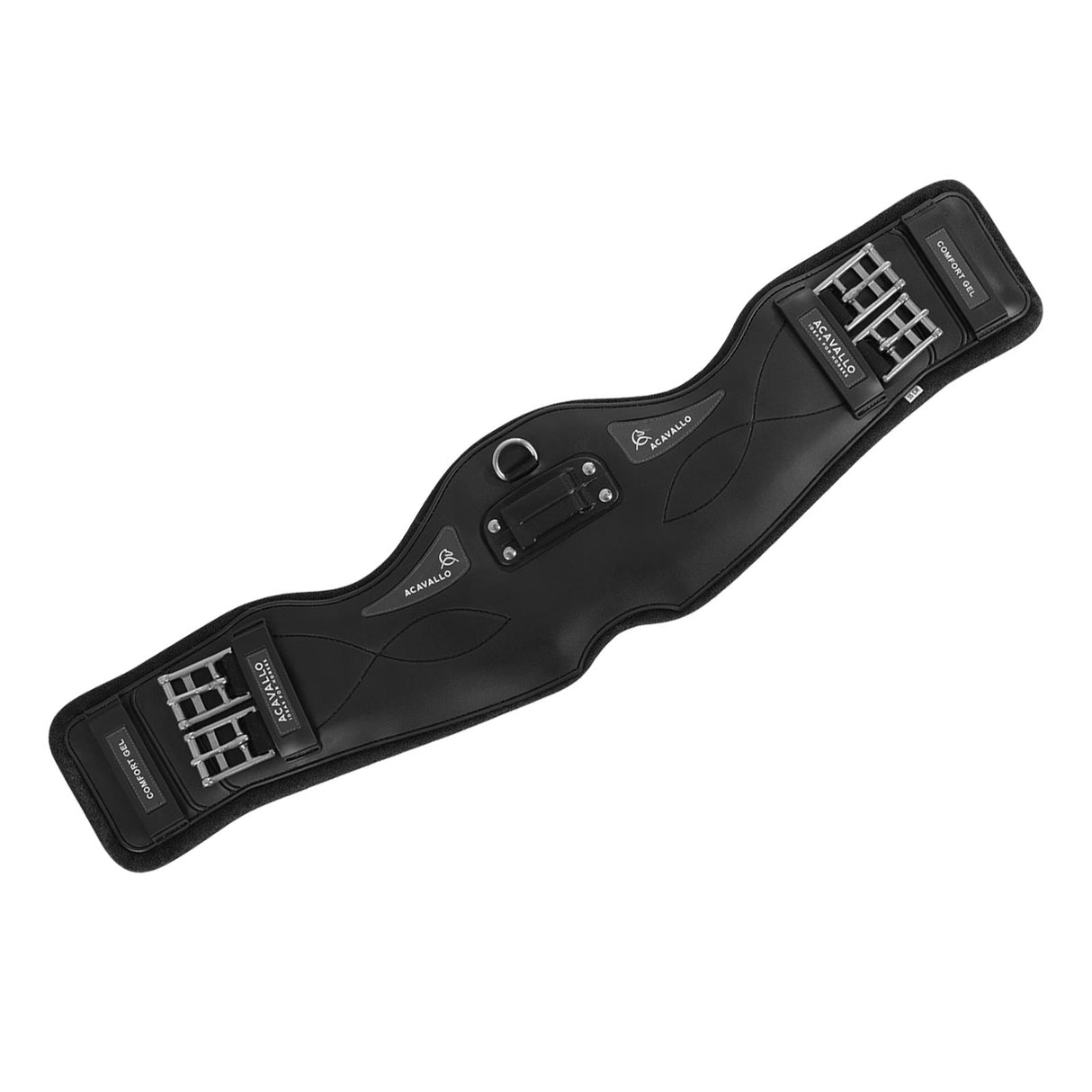 Acavallo Anatomical Dressage Girth Gel Pvc #colour_black
