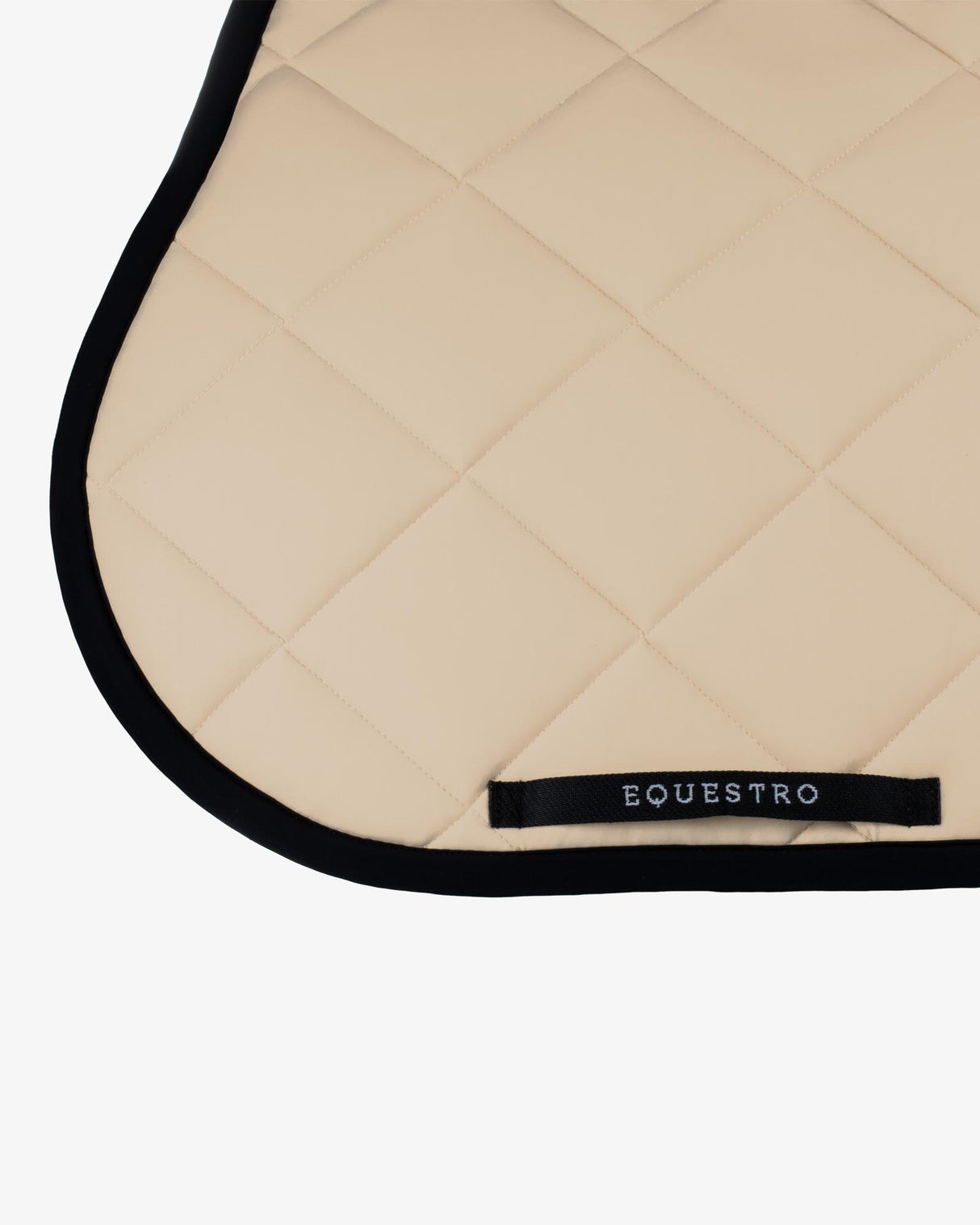 Jumping saddle pad with embroidered logo black line edition - OXFORD TAN