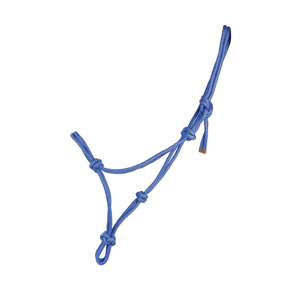 Hy Equestrian Rope Halter #colour_bright-blue