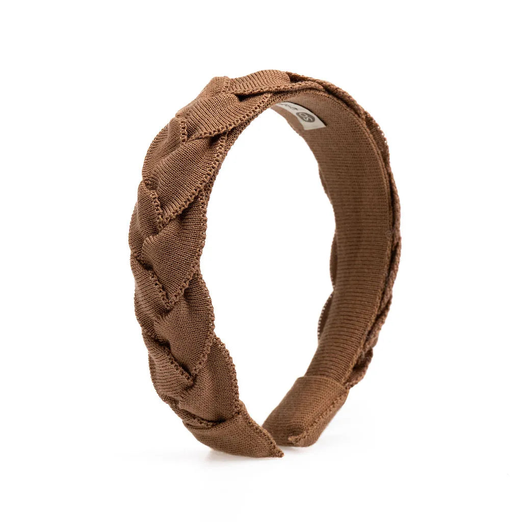 Waring Brooke Signature Solid Plait Hairband #colour_tan