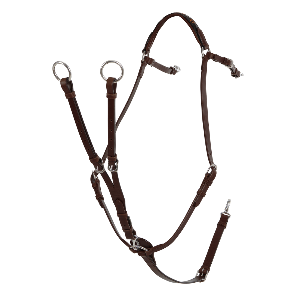 Acavallo Three-Point Breastplate Calfskin #colour_brown