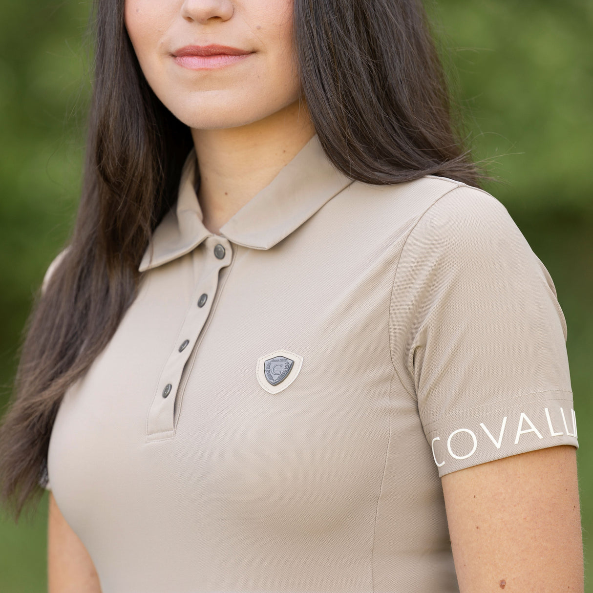 Covalliero Ladies Sporty Polo Shirt #colour_beige