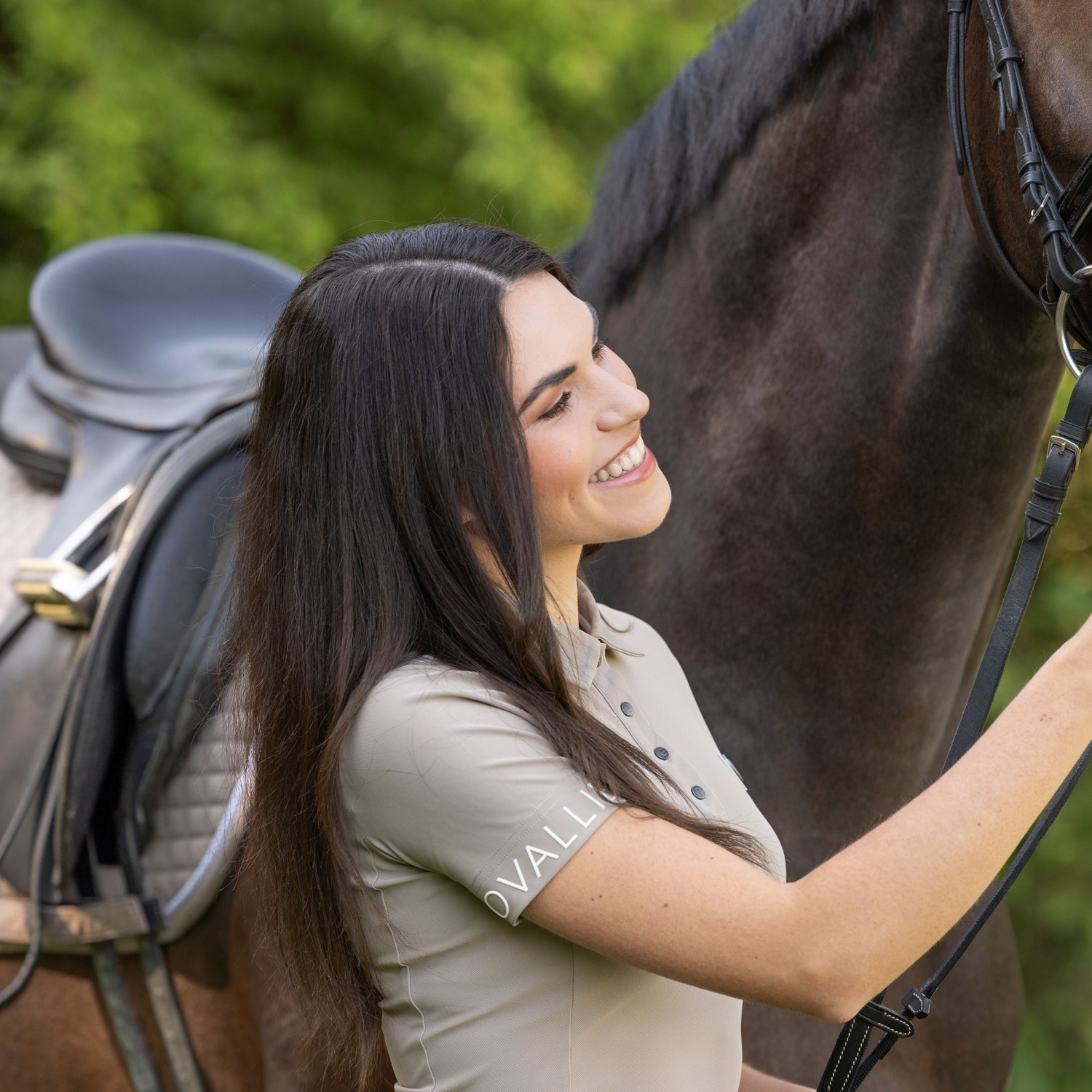Covalliero Ladies Sporty Polo Shirt #colour_beige