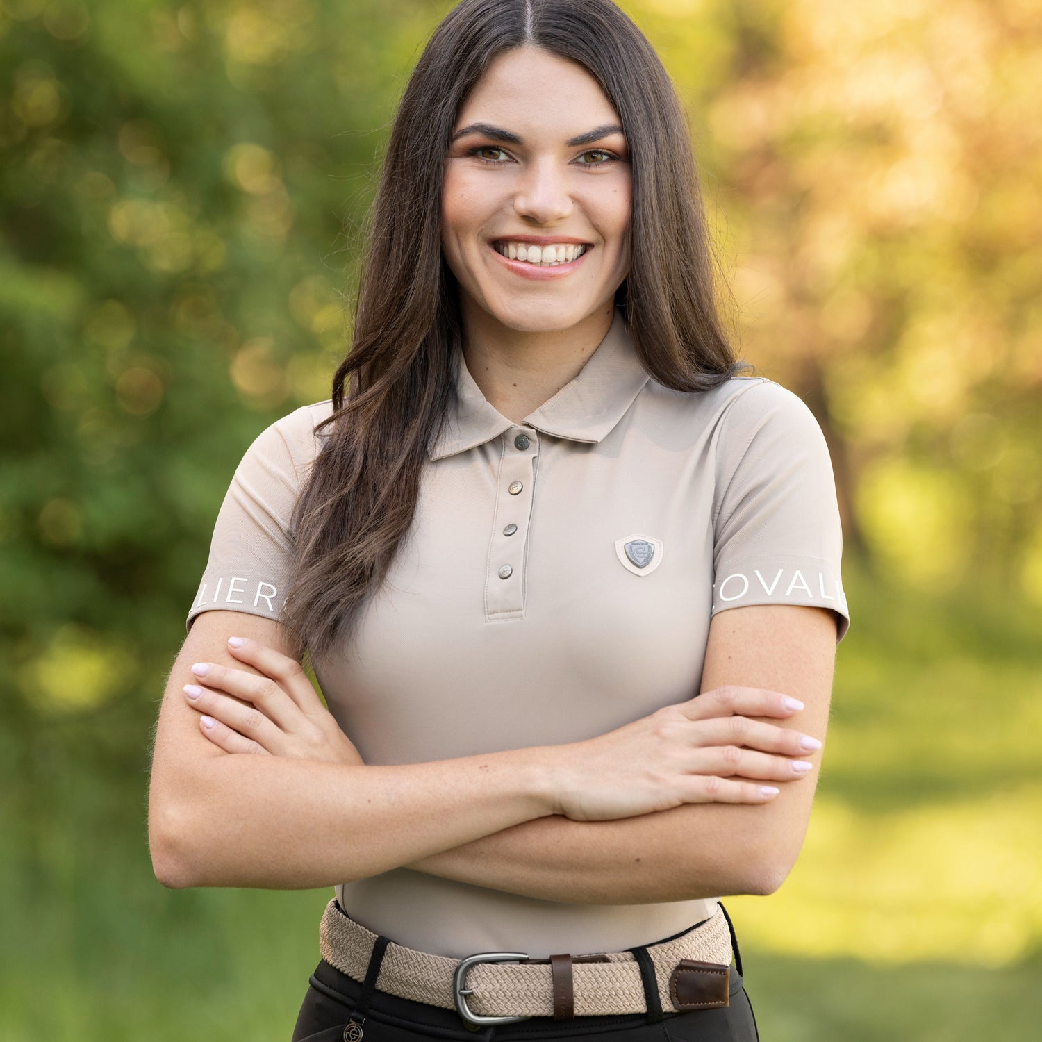Covalliero Ladies Sporty Polo Shirt #colour_beige