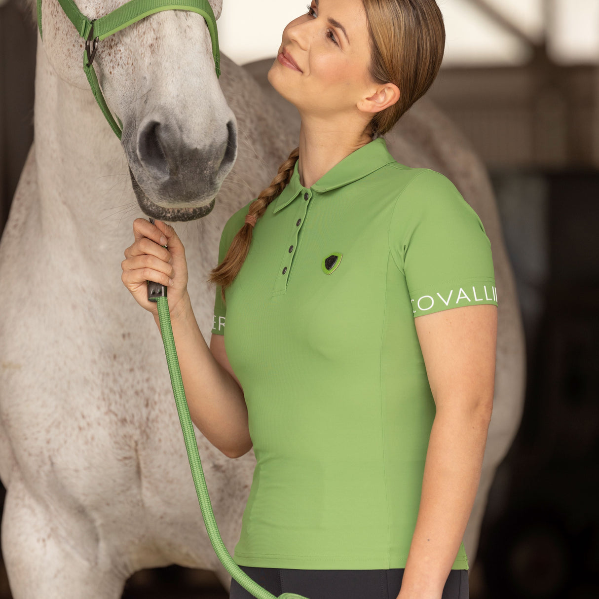 Covalliero Ladies Sporty Polo Shirt #colour_green