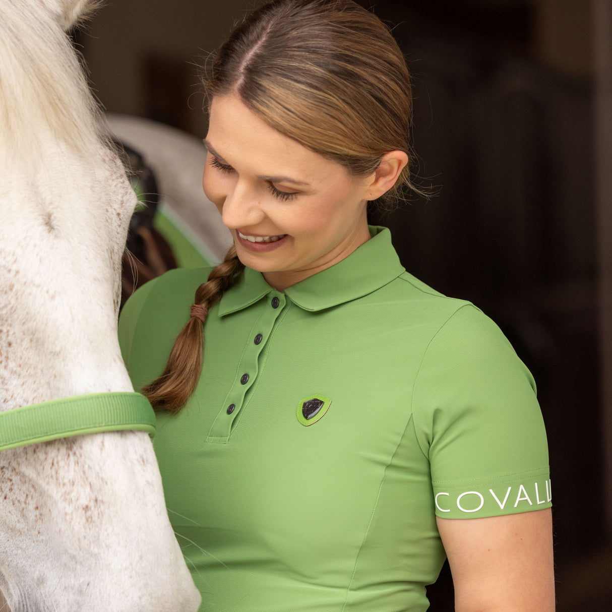 Covalliero Ladies Sporty Polo Shirt #colour_green