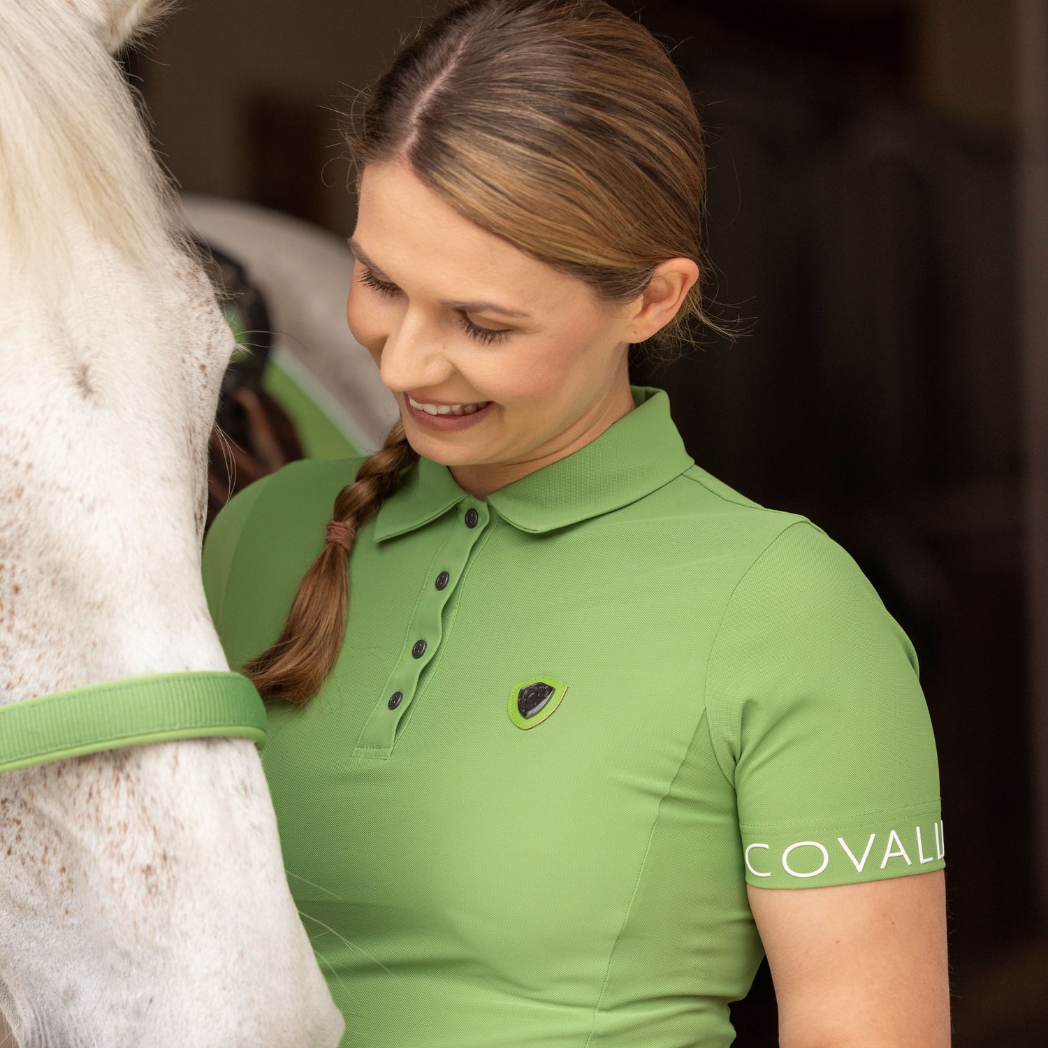 Covalliero Ladies Sporty Polo Shirt #colour_green