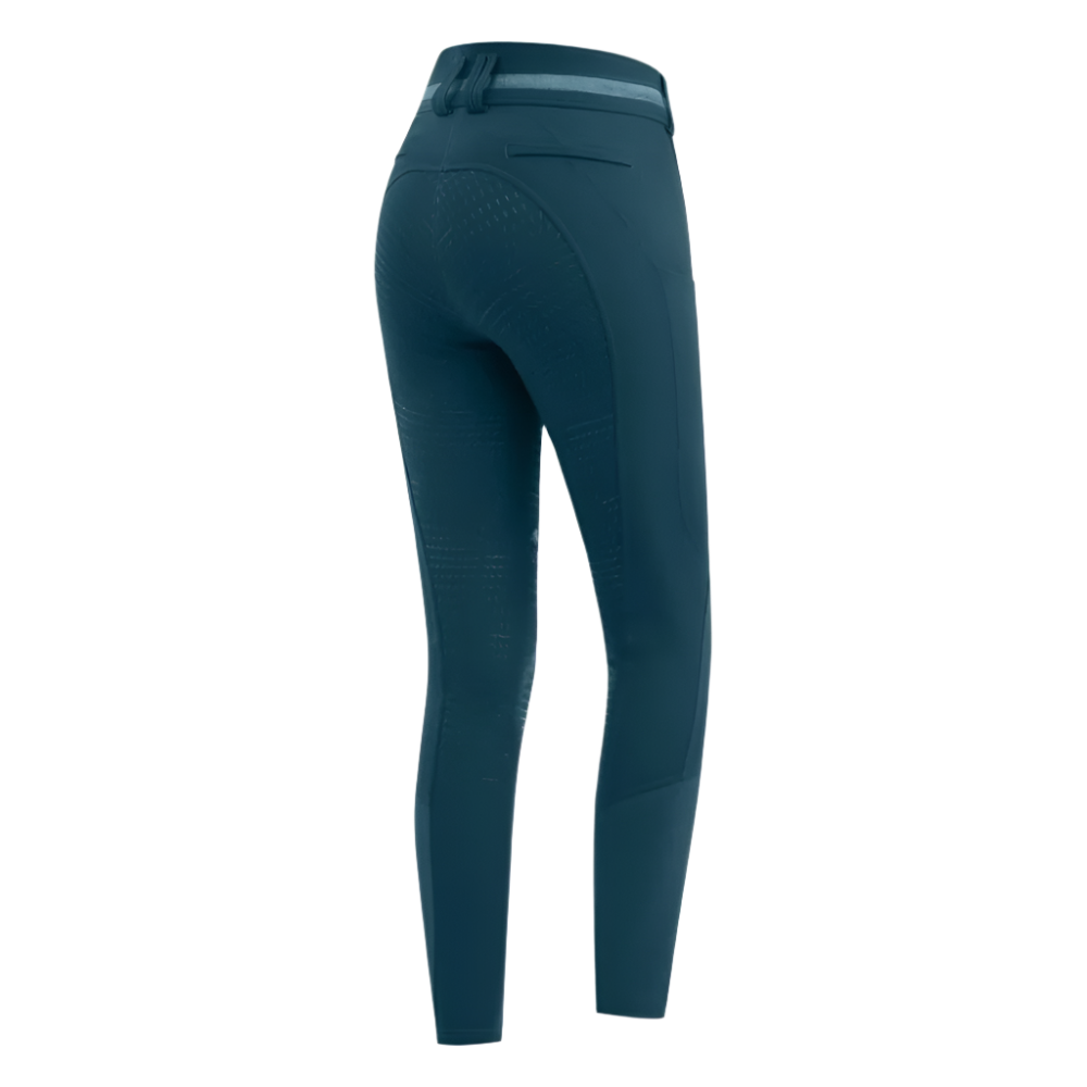 E.L.T Ladies Maja Glam Curved High Waist Breeches #colour_petrol-blue