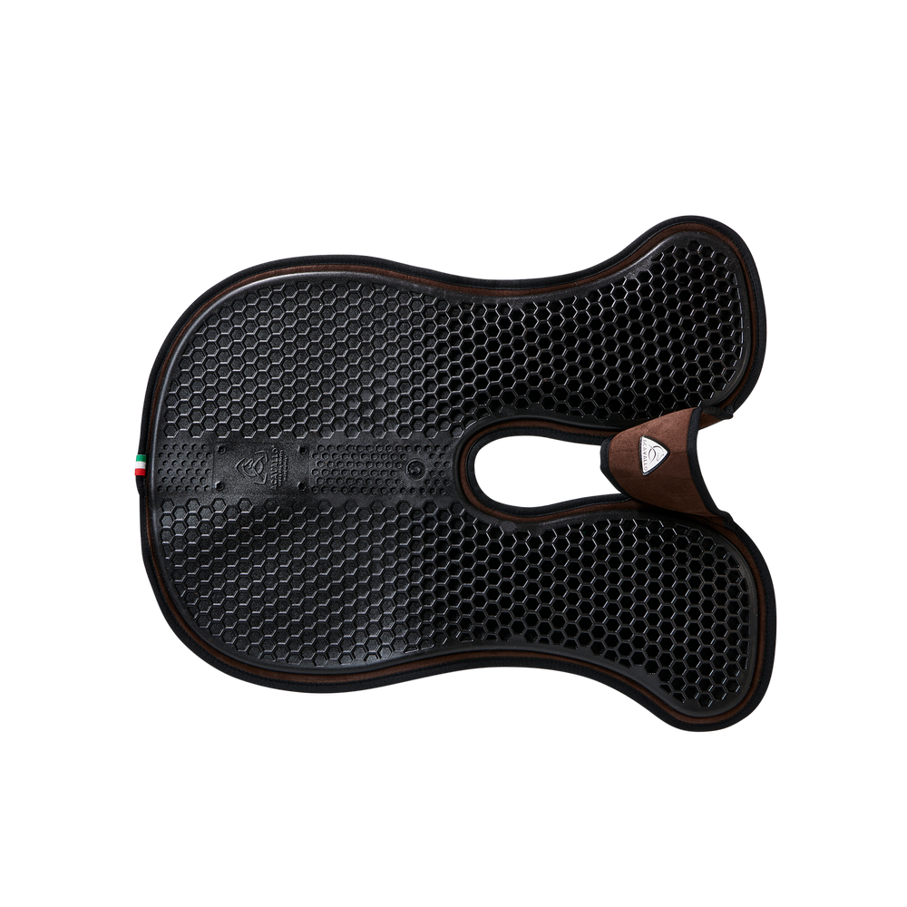 Acavallo Pad SP WFS Suede Hexagonal Gel Front Riser #colour_brown