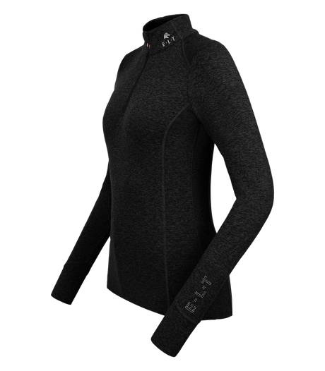 E.L.T Ladies Milano Functional-Zip Shirt #colour_black