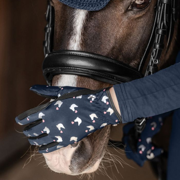 E.L.T Lucky Dora Child's Riding Glove #colour_night-blue