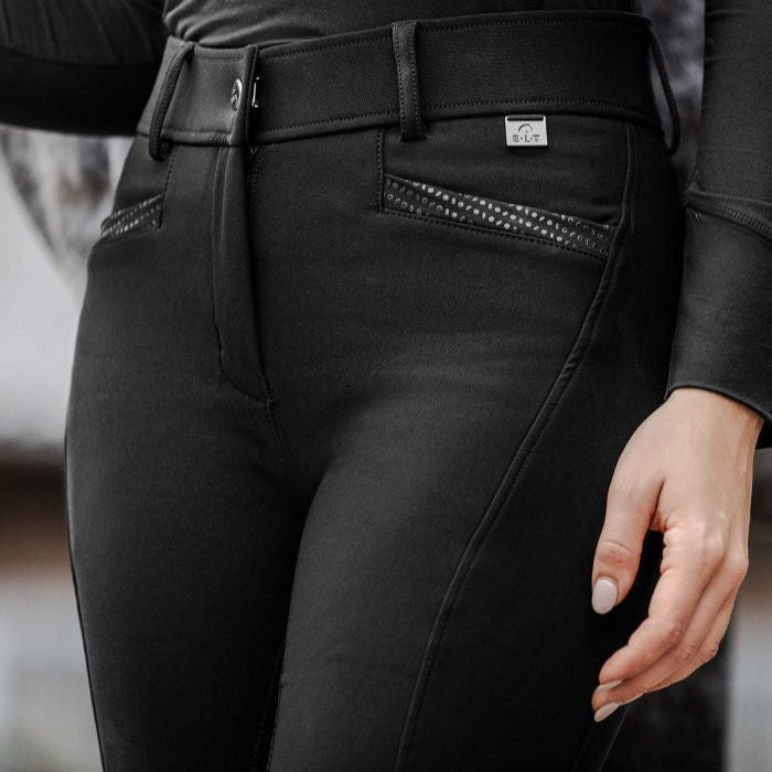 E.L.T Oktavia Ladies Curved High Waist Breeches #colour_black