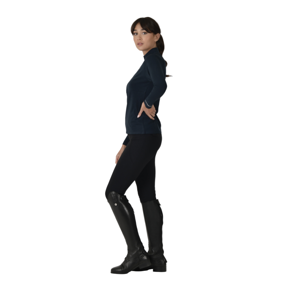 Weatherbeeta Ladies Bamboo Long Sleeve Performance Base Layer #colour_navy