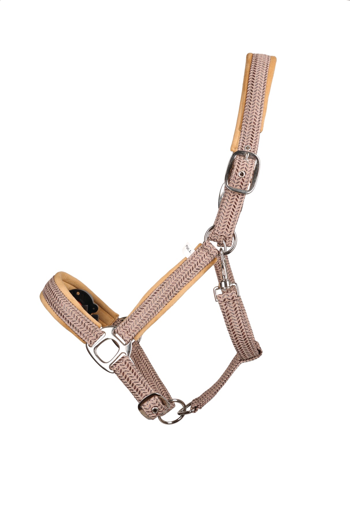 Hy Equestrian Mermaid Shimmer Head Collar and Lead Rope Set #colour_taupe