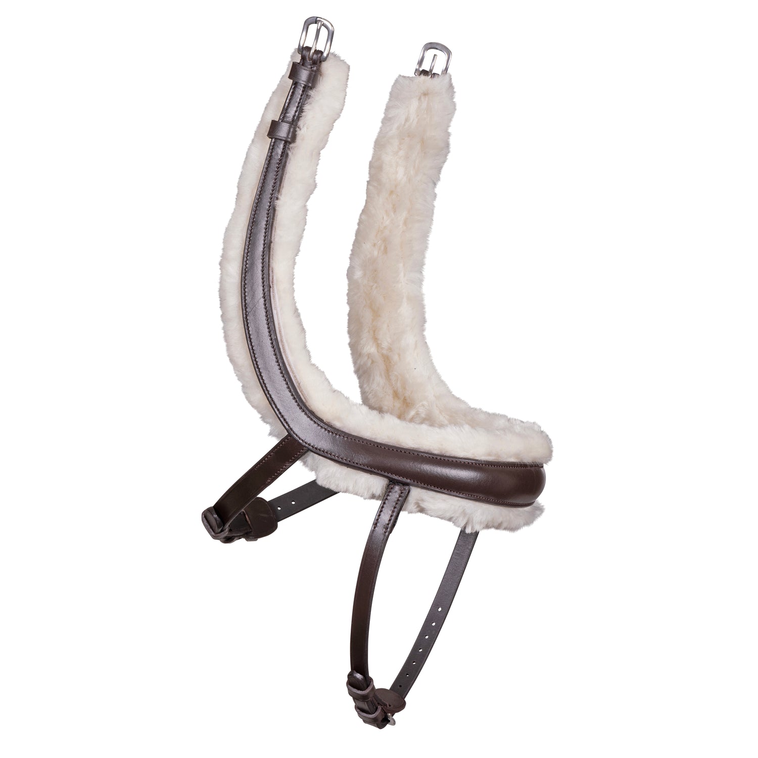 Shires Velociti Rapida Fleece Curved Flash Noseband #colour_havana