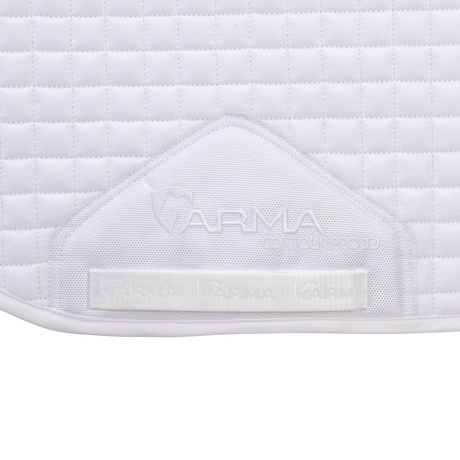 Shires ARMA Deluxe Cotton Saddlecloth #colour_white