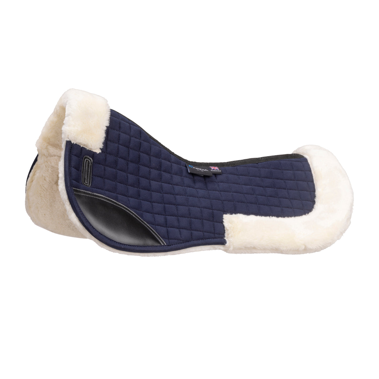 Shires ARMA Deluxe Cotton Half Pad #colour_navy-natural