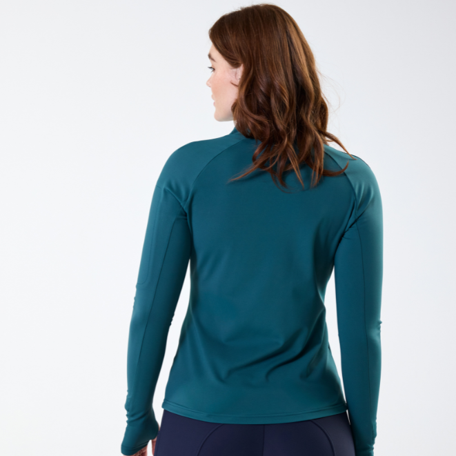 Horseware Ireland Strive Winter 1/4 Zip Top #colour_dynasty-green