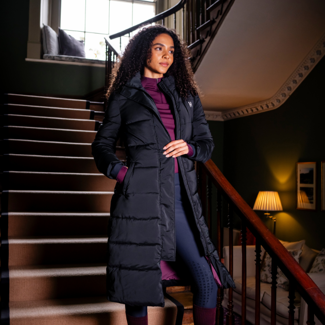 Horseware Ireland Verve Long Padded Coat #colour_core-black