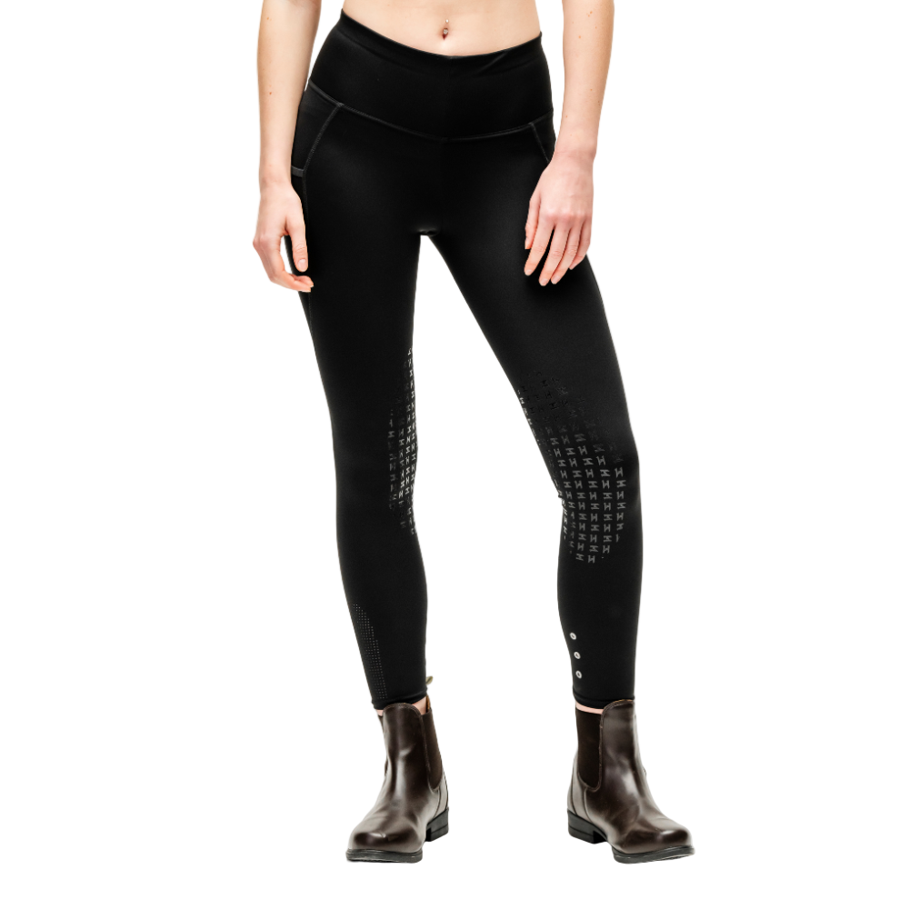 Horseware Ireland Formfit Knee Patch Riding Tights #colour_core-black