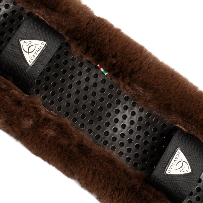 Acavallo Girth Sleeve Classic Gel Faux Sheepskin #colour_brown