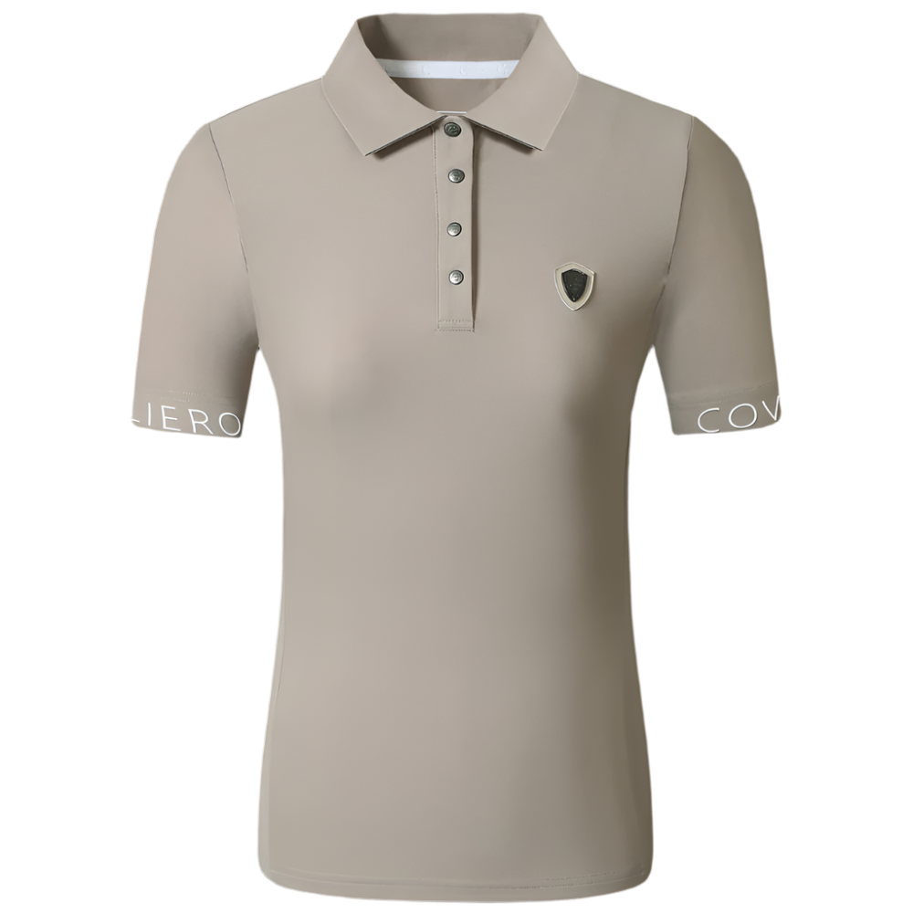 Covalliero Ladies Sporty Polo Shirt #colour_beige
