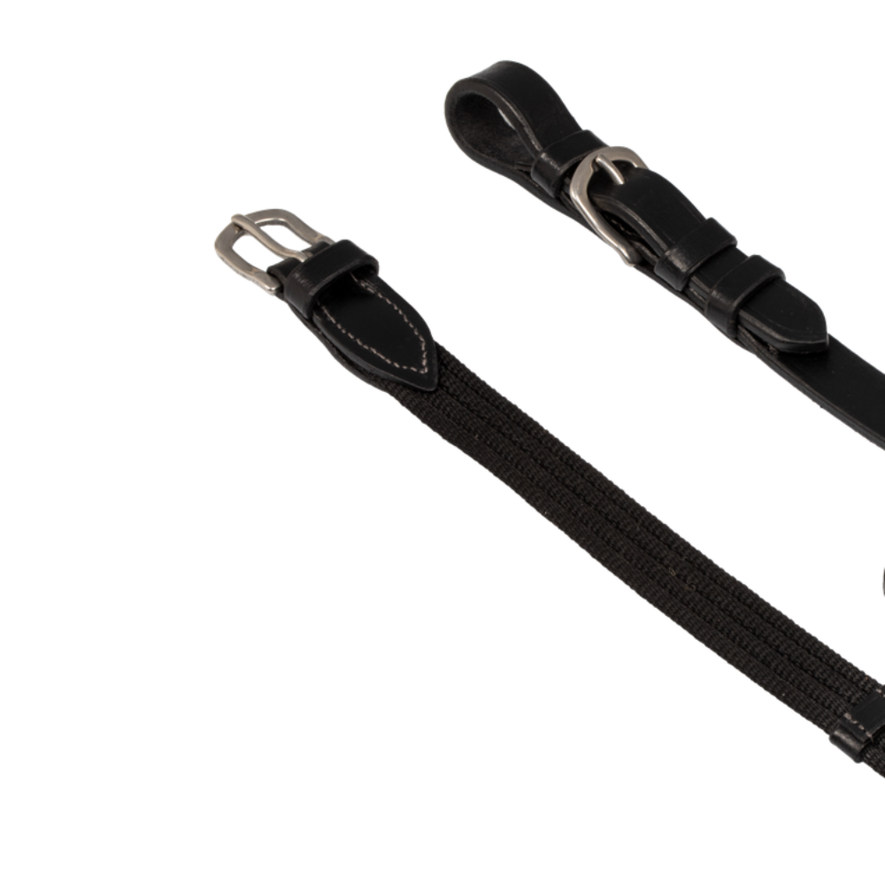 Acavallo Thiedemann Reins Tubular Nylon #colour_black