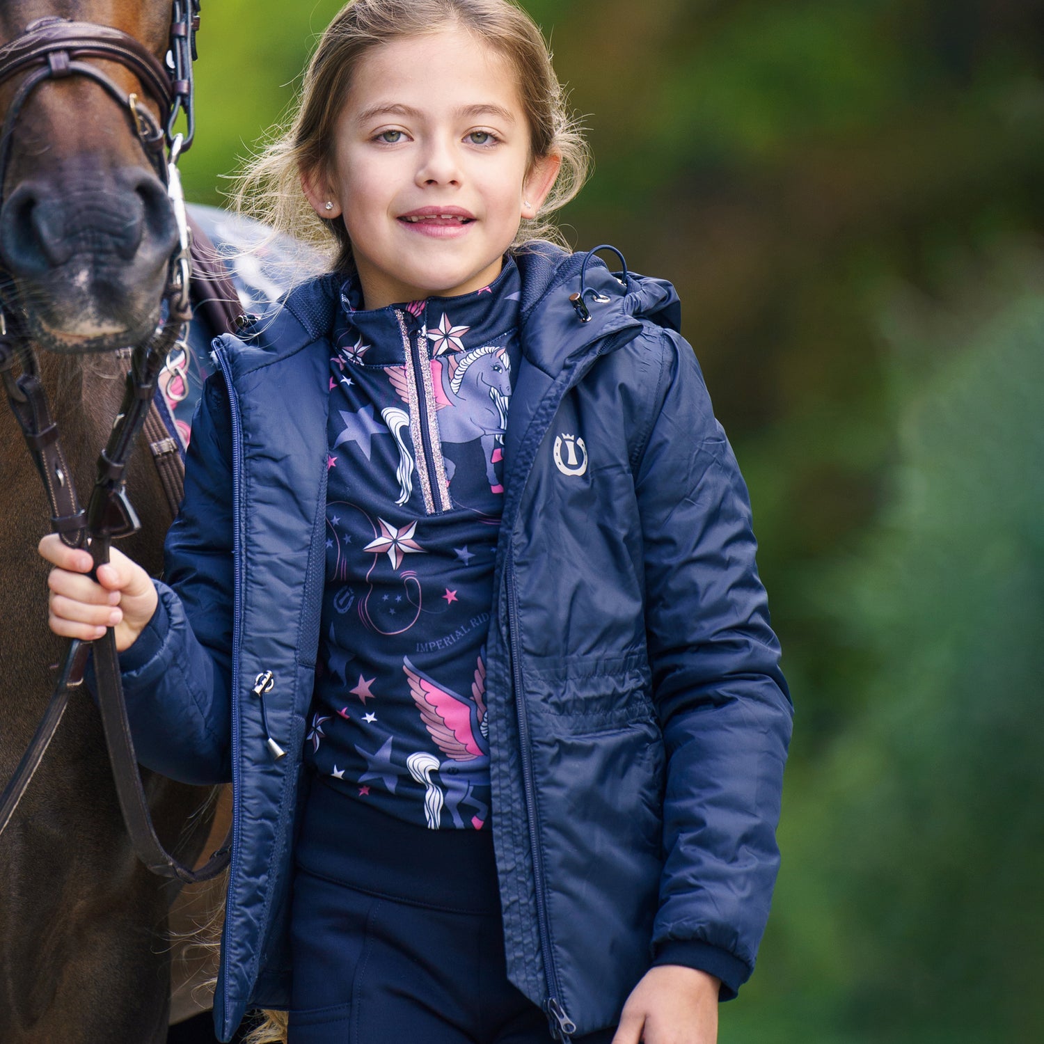 Imperial Riding Jessy Children's Tech Jacket #colour_navy