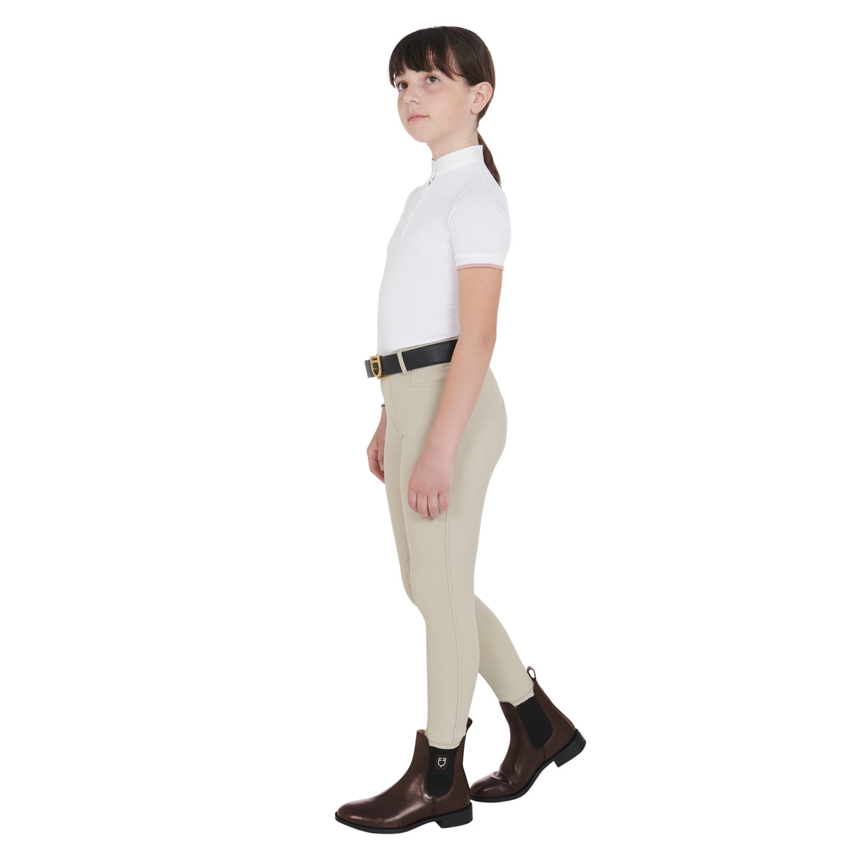 Equestro Unisex Ankle Boots With Side Elastics #colour_brown