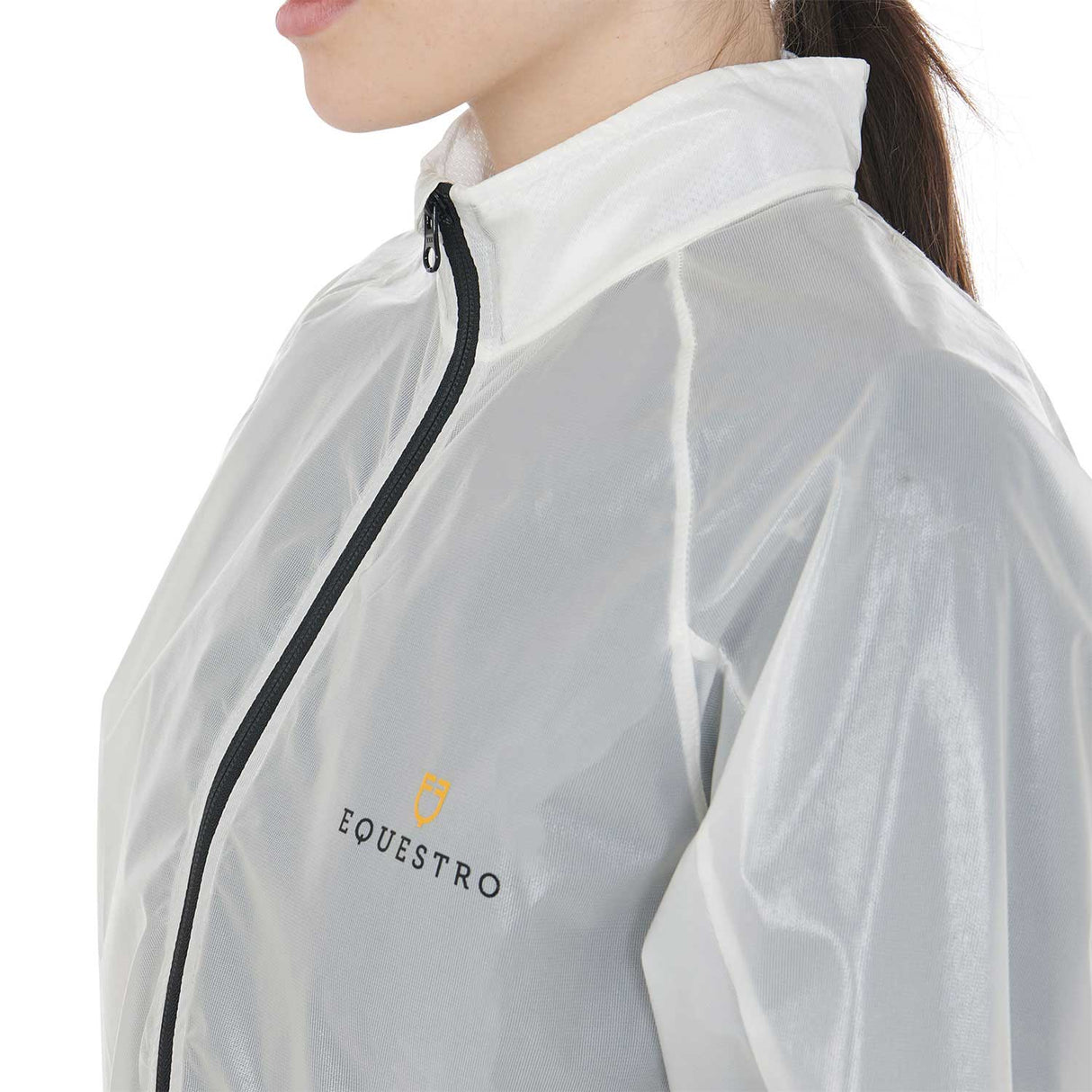 Equestro Windproof And Water-Repellent Unisex Overcoat #colour_white