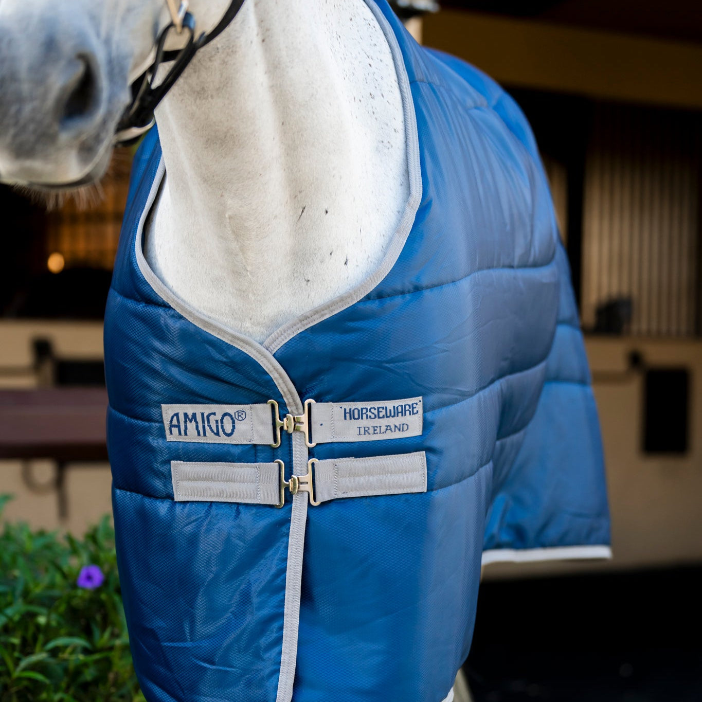 Horseware Ireland Amigo Ripstop Insulator 200g Stable Rug #colour_navy-titatium-grey