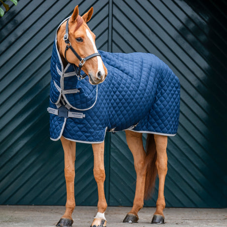 Horseware Ireland Amigo Quilted 200g Plus Stable Rug #colour_navy-titanium-grey-silver