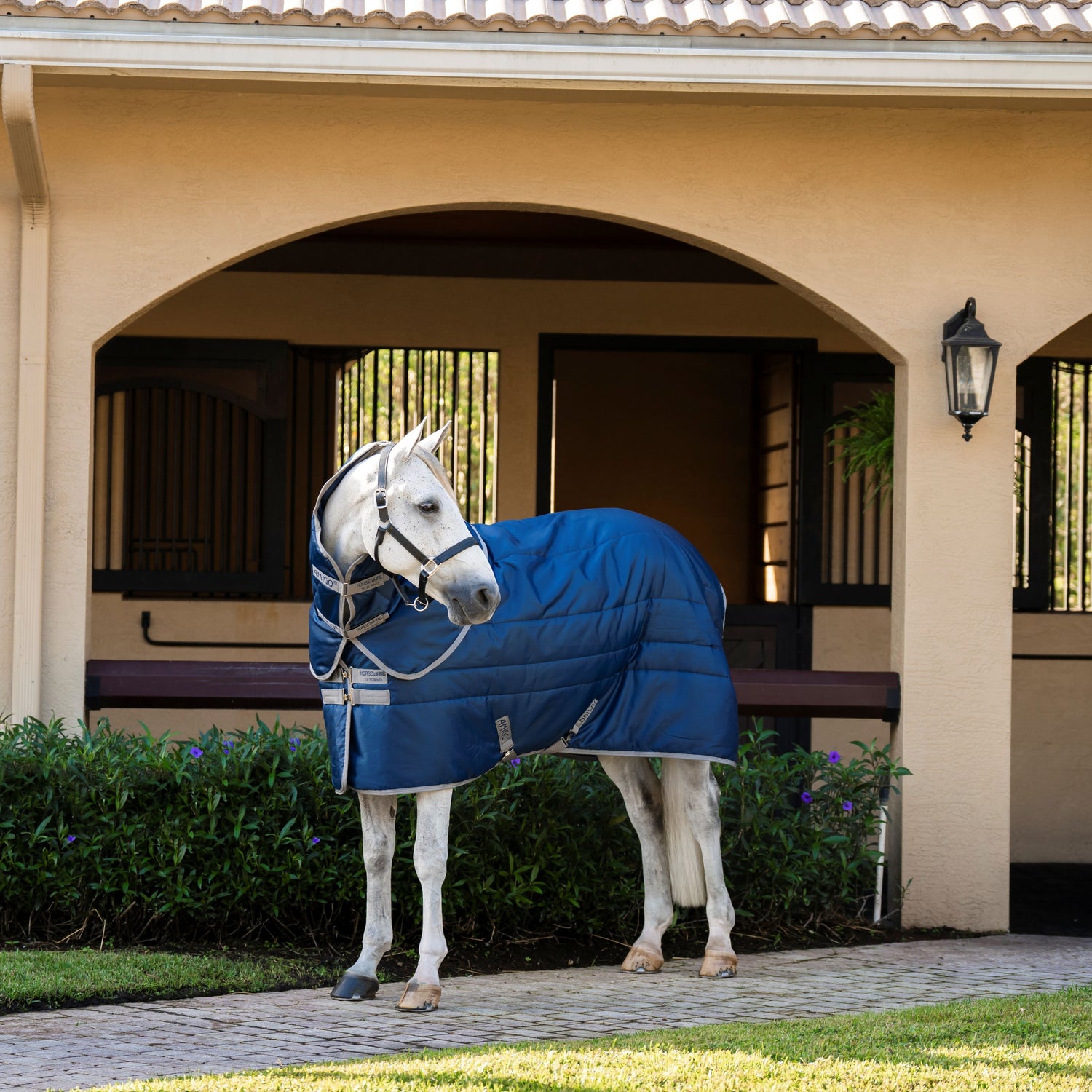 Horseware Ireland Amigo Ripstop Insulator 200g Plus Stable Rug #colour_navy-titanium-grey