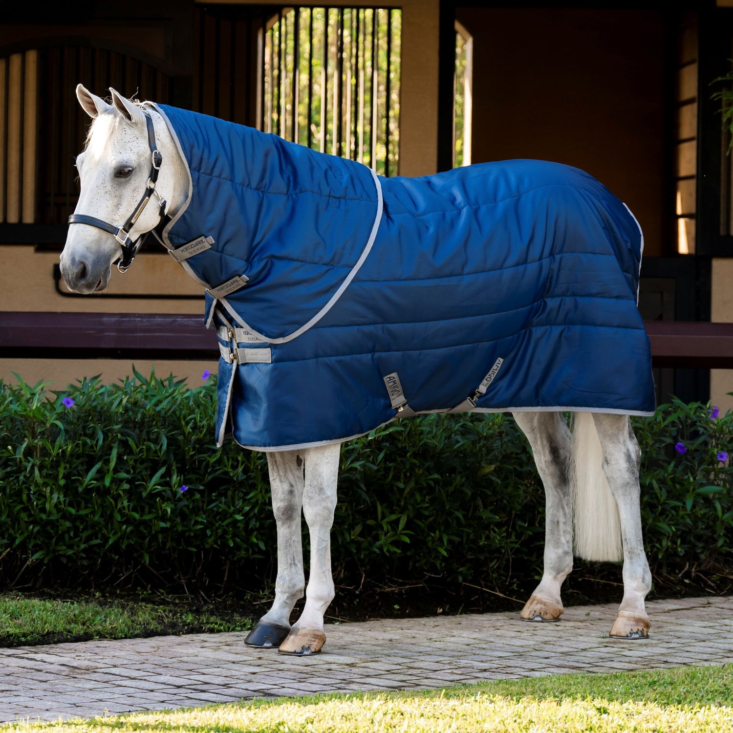 Horseware Ireland Amigo Ripstop Insulator 550g Plus Stable Rug #colour_navy-titanium-grey