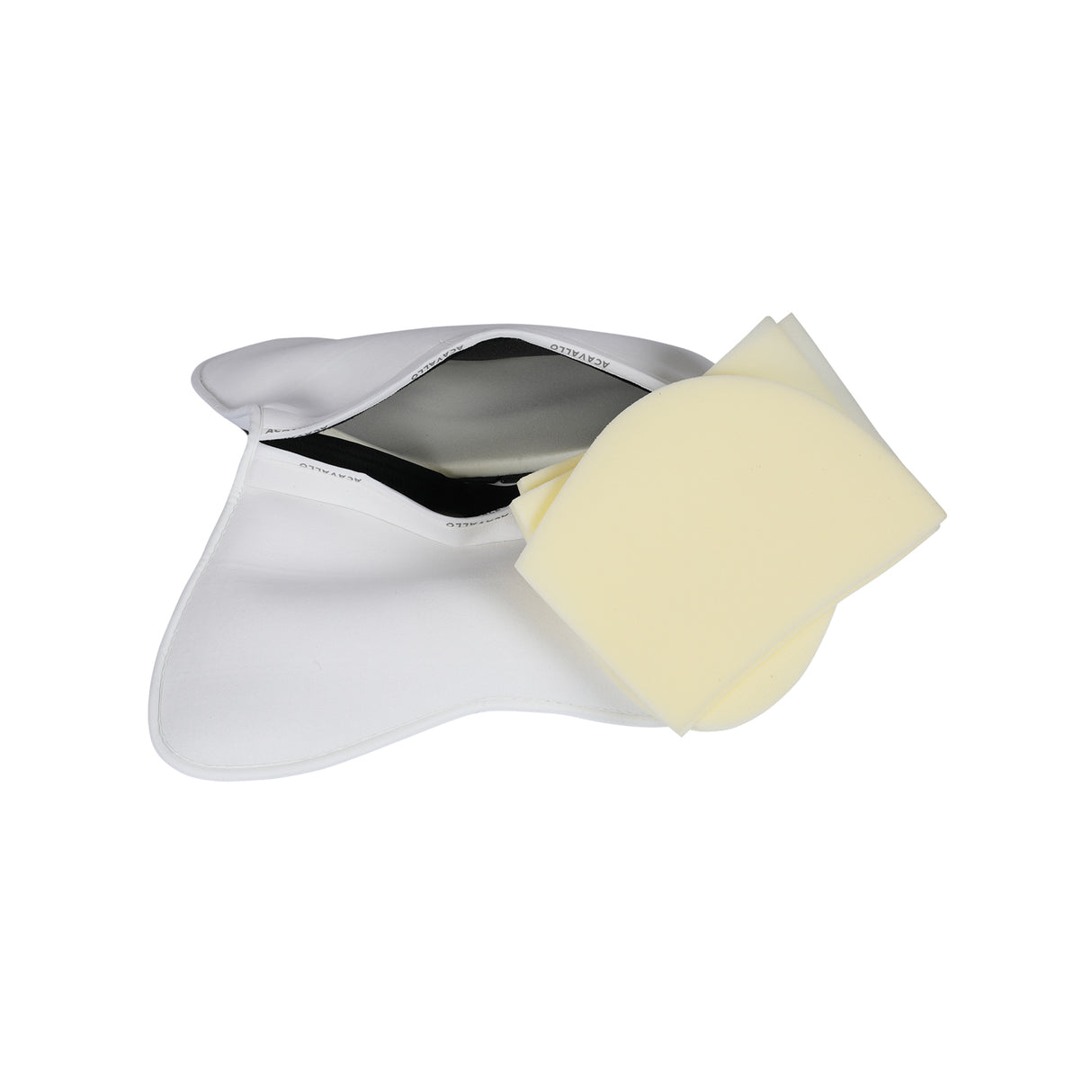 Acavallo Pad MF HPS CW-CS Suede Grip Gel Flat Configurable Pocket #colour_white