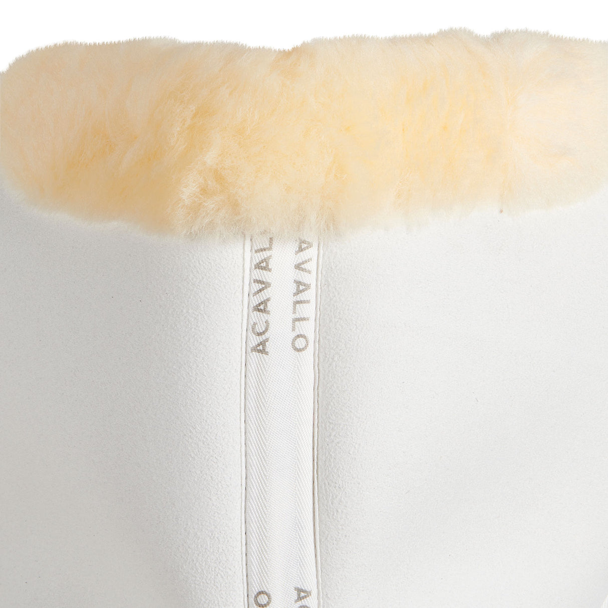 Acavallo Pad MF-S JCCS-S CW-CS Suede Cut-Out Sheepskin Flat #colour_white_natural