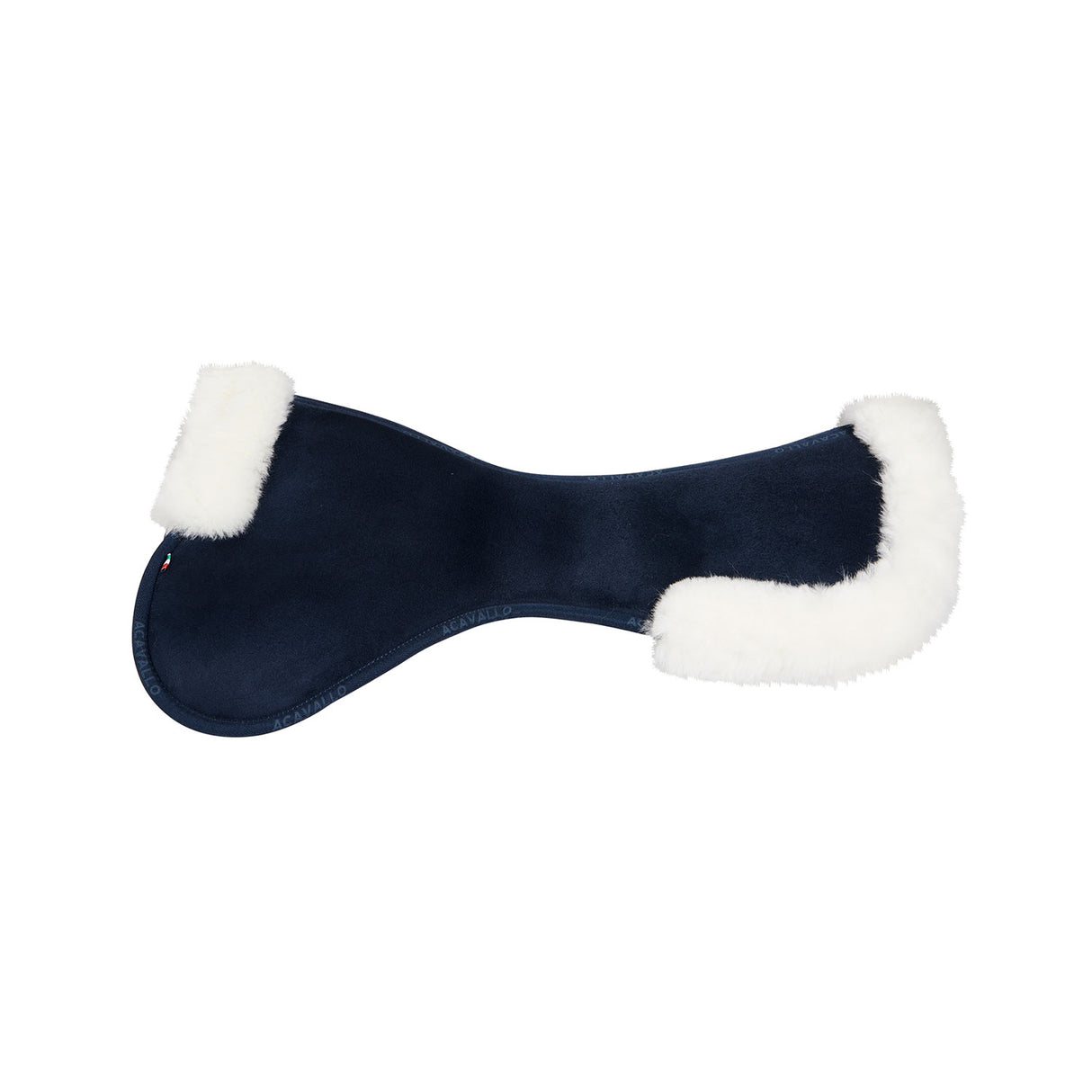 Acavallo Pad MF-S JCCS-S CW-CS Suede Cut-Out Sheepskin Flat #colour_blue-white