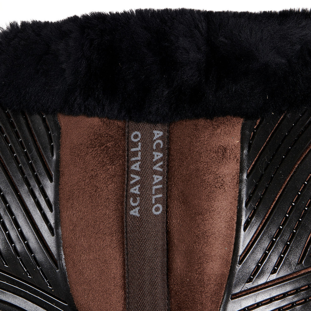 Acavallo Pad Mf-S Jccs-S Cw-Cs Suede Cut-Out Sheepskin Gel Grip Flat
#colour_brown-black