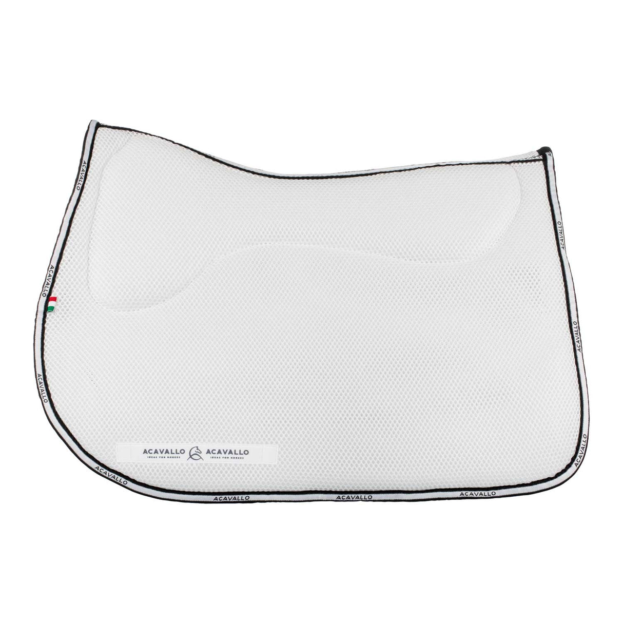 Acavallo Saddle Pad JS CW-3Ds Memory Foam 3D Spacer #colour_white