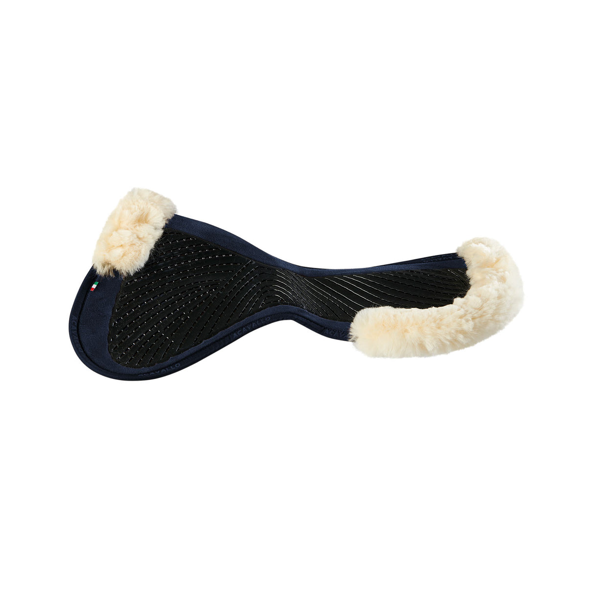 Acavallo Pad SP JCCS CW-CS Suede Cut-Out Sheepskin Twin Sided Gel Flat #colour_blue-natural