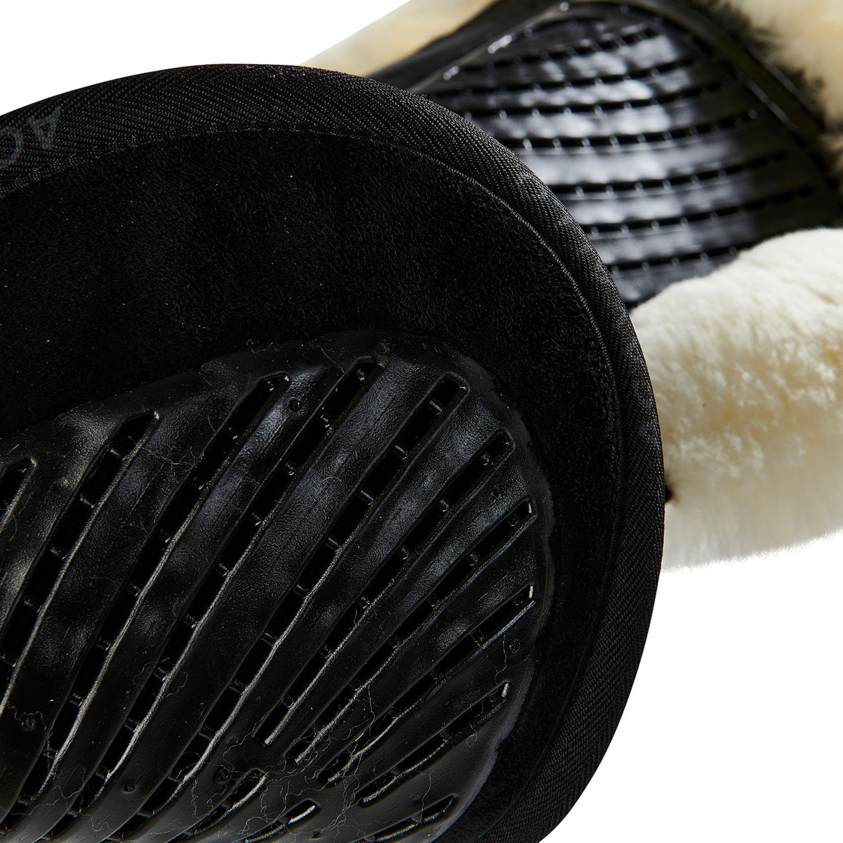 Acavallo Pad SP JCCS CW-CS Suede Cut-Out Sheepskin Twin Sided Gel Flat #colour_black-natural